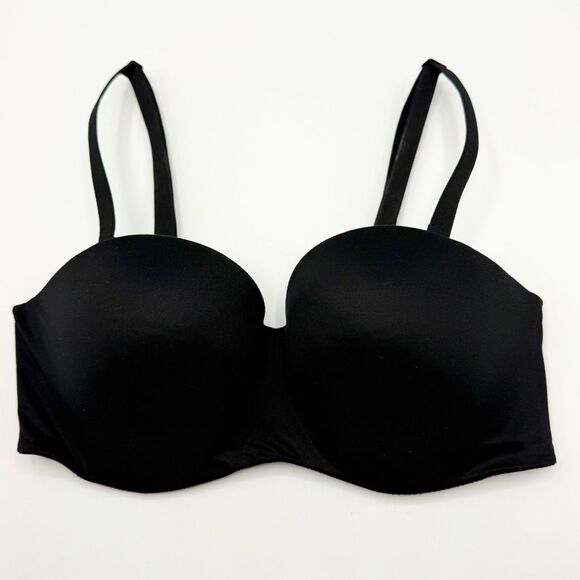 Victoria’s Secret Body by Victoria Strapless Push Up Bra Black - US 34D - Picture 1 of 5